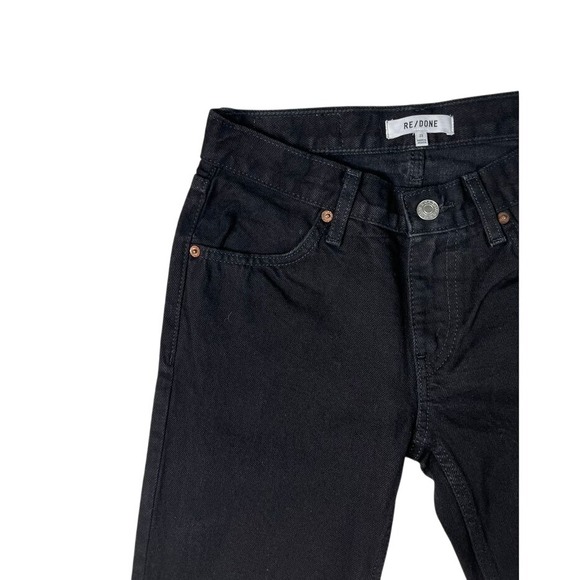 RE/DONE High Rise 70's Retro Bell Bottom Jeans Black Denim Flared Leg 29 New - Picture 2 of 8